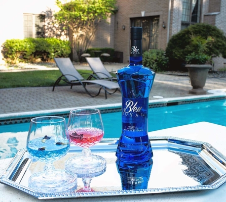 주문 OEM 데킬라 글라스 Bottle/ 가득 찬 푸른 Coated/ 스크린 인쇄 online manufacture