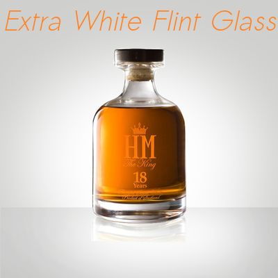 주문 유리 마개 증감 그림과 0.75L 글라스 수정 럼주 마개있는 유리병 21.5 밀리미터 online manufacture