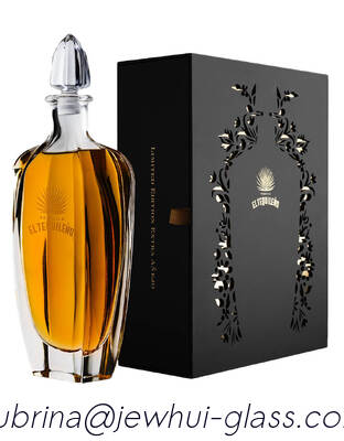 좋은 가격 엑스트라 에네호, 레포사도, 실버 데킬라 유리병, 슈퍼 플린트 유리병, 유리 마개 포함 온라인으로