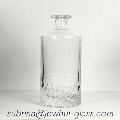 좋은 가격 수정 유리 마개 브랜디 유리병 카라페 유리병 금빛 전기 도금 온라인으로