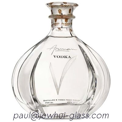 품질  Arman Vodka Brandy Glass Bottle Round Shaped Alcohol Bottle 1000ML 공장