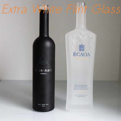 주문 스크린 인쇄와 보드카 Gin 유일한 프리미엄 유백 유리 병 online manufacture