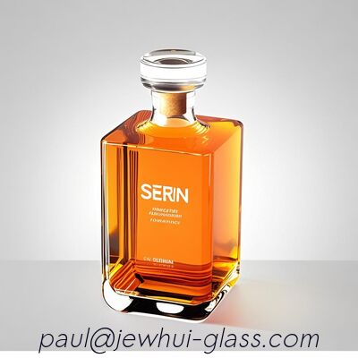 좋은 가격 700ML 사각 프리미엄 투명 위스키 유리병 온라인으로