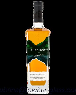 좋은 가격 50ml. 700ml, 1000ml 순수한 스콧 위스키 유리 병 온라인으로