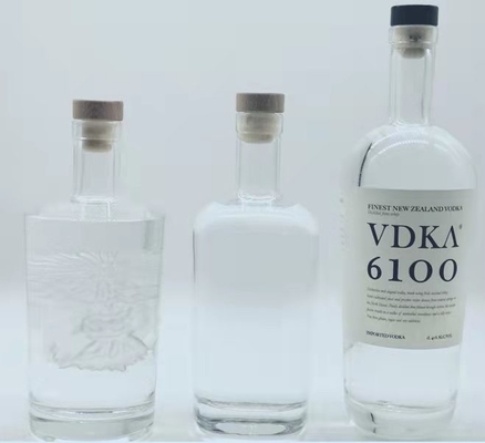 좋은 가격 1000ML 1750ML 3000ML 비어 있는 보드카 병은 스크린 인쇄를 엠보싱 처리했습니다 온라인으로
